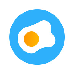 transparent vector image of a fried egg