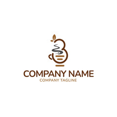 Coffee B logo design, vector logo design