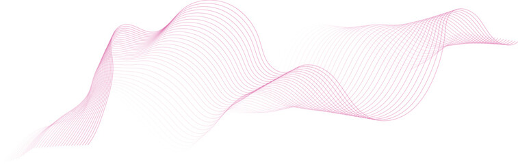 abstract vector illustration of pink colored wave lines - vector background