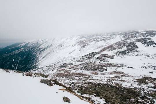 Mount Washington, NH on a cold winter day 