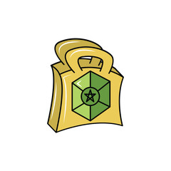 JEWELLERY LOGOS, diamond combination bag. solid color style.