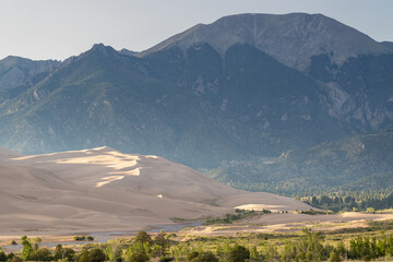 Scenic view of Great Sand Dunes National Park in Colorado, USA.