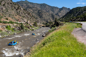 Exciting whitewater rafting adventure in Colorado, USA.