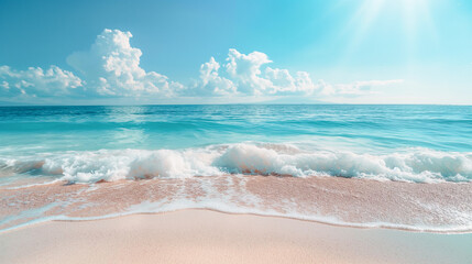 Seashore with Beach and Waves