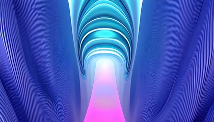 blue curtain with spotlight, Lilac Turquoise and Blue Colored Swirls form Colorful Lines Tunnel 3D Render
