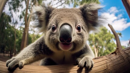 Obraz premium Close-up selfie portrait of a koala.