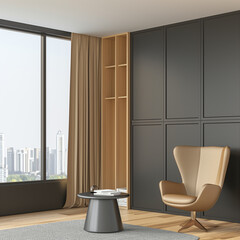 Striking Posters Display on a Black Gallery Wall with Copy Space