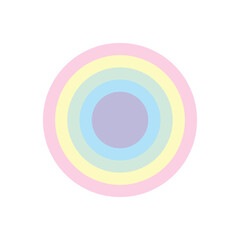 bulls eye circle logo. colorful hypnotic circles. target icon vintage.