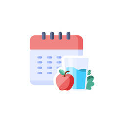 vector calendar icon in flat design