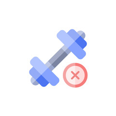 Obraz premium vector dumbell icon in flat design