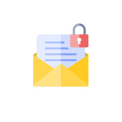 vector mail icon in flat design