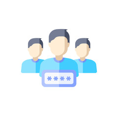 vector male avatar icon in flat design