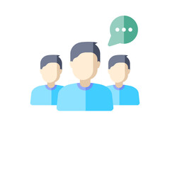 vector male avatar icon in flat design