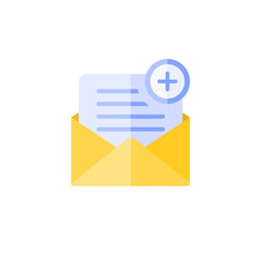 vector mail icon in flat design
