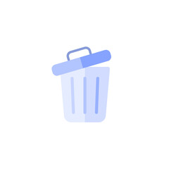 vector trash icon in flat design