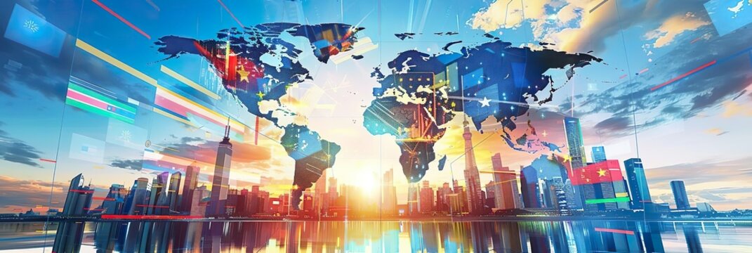 multinational corporation expanding its operations into new countries, global map with highlighted regions of expansion. international growth. 
