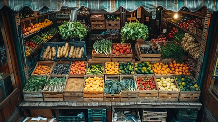 An image illustrating the interaction between farmers and buyers through a digital marketplace platform,generative ai