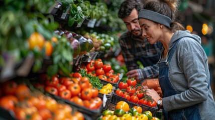 An image illustrating the interaction between farmers and buyers through a digital marketplace platform,generative ai