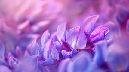 Purple wisteria flower in close up view