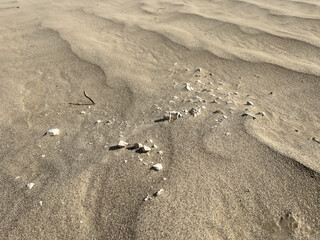 Mesquite Flat Sand Dunes in Death Valley during a sand storm caused by high winds
