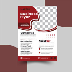 Business Flyer - Creative and Clean Business Card Template. Luxury business card design template. Elegant black and blue background with abstract , illustration A4 Vector