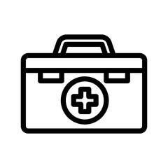 11 first aid kit line icon illustration vector graphic