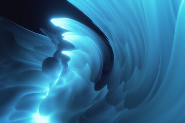 Abstract background with blue ice waves