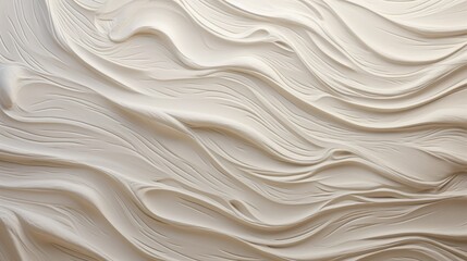 Close-up of White Wall With Wavy Lines