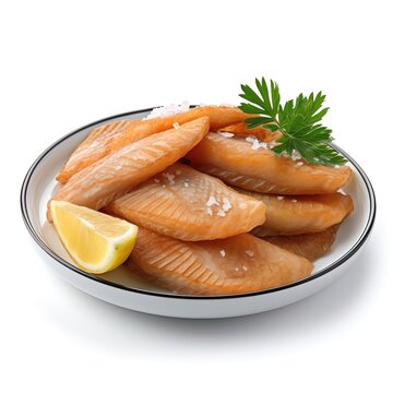 isca de peixe, brazilian snack isolated on white background