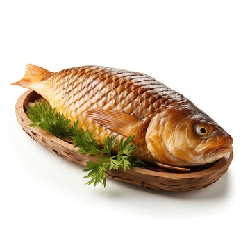 isca de peixe, brazilian snack isolated on white background