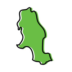 The Santander department of Columbia map design.