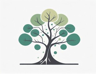 Obraz premium tree icon, vector image on white background, logo
