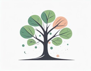 Obraz premium tree icon, vector image on white background, logo