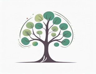 Obraz premium tree icon, vector image on white background, logo