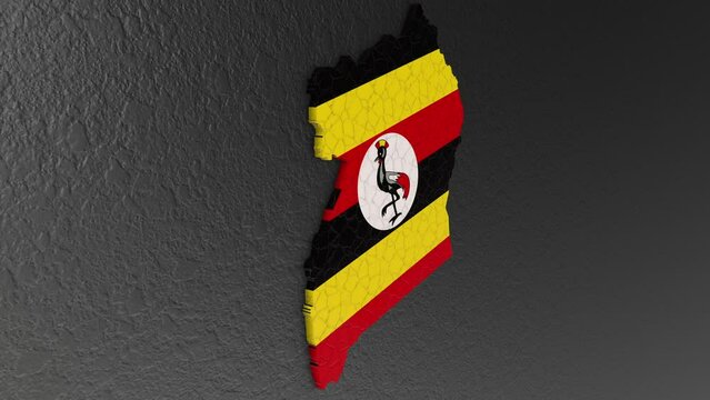 Uganda map 3d. 3d map of Uganda.