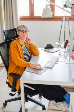 Pensive Professional in Office