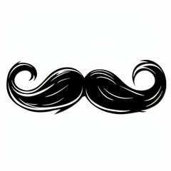 Fototapeta premium Monochrome Drawing of a Mustache