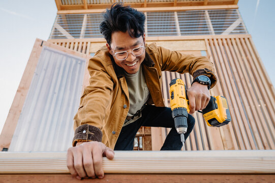 happy man doing what he loves