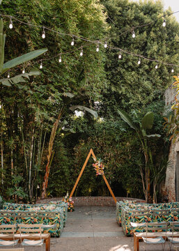 Ceremony Arch in Courtyard