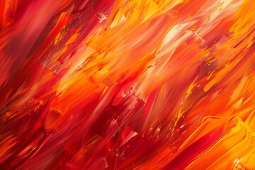 : A fiery abstract background with bold strokes of reds, oranges, and yellows, capturing the intensity and energy of flames, creating a sense of warmth and dynamism, as if the canvas itself i