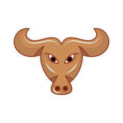 bull head logo with minimalist style, logo design simple modern. solid color style,