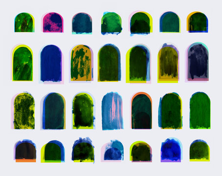 Paper and ink arch pattern