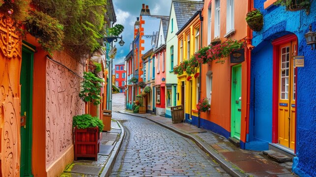 Discover the Charm of Colourful Old Streets in Kinsale, Cork, Ireland.
