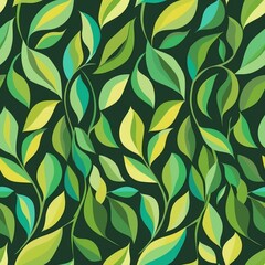 Title: "Vibrant Green Leaf Patterns for Nature-Themed Backgrounds