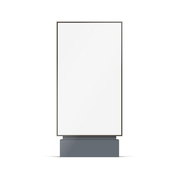 pylon banner mock up. blank billboard isolated on white