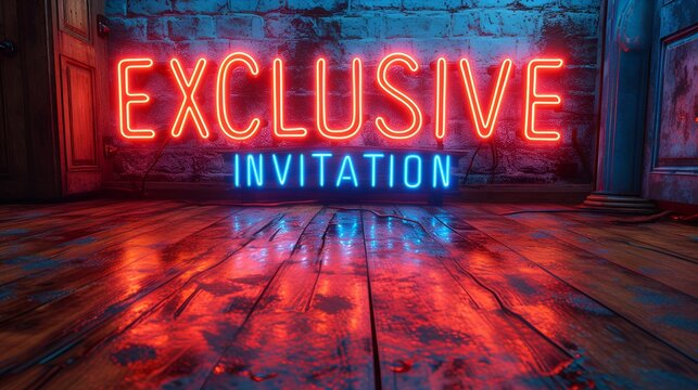 &ldquo;EXCLUSIVE ACCESS&rdquo; sign - VIP - Very important - exclusive access - Neon light - background - wallpaper - graphic resource 