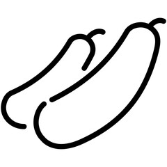 cucumber line icon