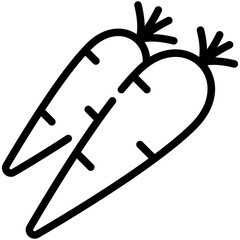 carrot line icon
