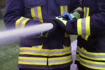 Fototapeta premium Feuerwehr-Blaulicht Feuerwehr in verschiedenen Bildern und Aktionen in Deutschland.