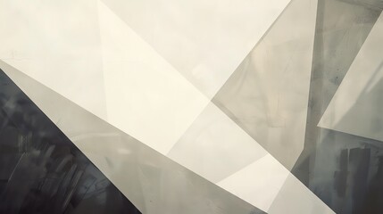 Abstract geometric pattern of white and gray shapes, creating a modern, minimalist design.